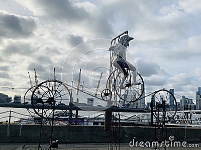 Andrew Baldwinâ€™s mesmerising sculptures at Trinity Buoy Wharf in London 2021 Editorial Stock Photo