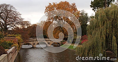 Trinity College Bridge,Cam River Stock Photo