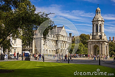 Trinity College. Campanile . Dublin. Ireland Editorial Stock Photo