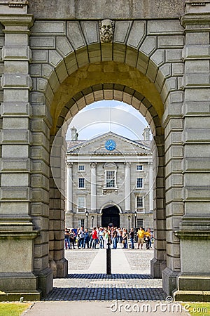 Trinity College. Regent House. Clock . Dublin. Ireland Editorial Stock Photo