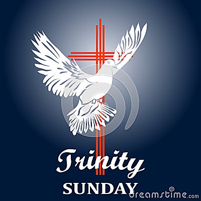 Trinity sunday. Christian church concept. Vector Illustration