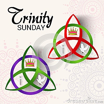 Trinity Sunday. Cartoon Illustration