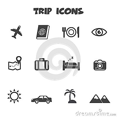 Trip icons Vector Illustration