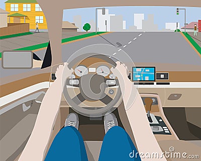 Trip navigator Vector Illustration