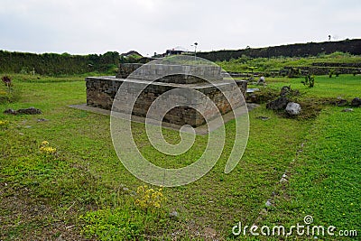 trip to Liyangan site, a historical site of a former settlement of the ancient Mataram kingdom Stock Photo