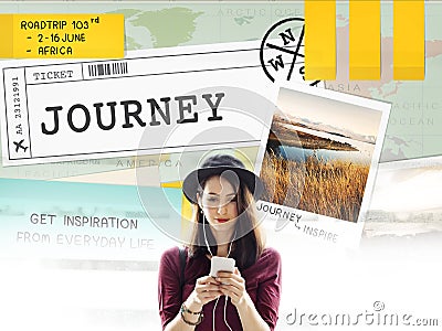 Trip Travel Destination Explore Tour Concept Stock Photo