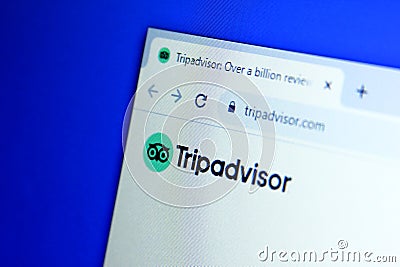 TripAdvisor company website Editorial Stock Photo