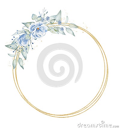 Triple circular border hand drawn raster illustration Cartoon Illustration