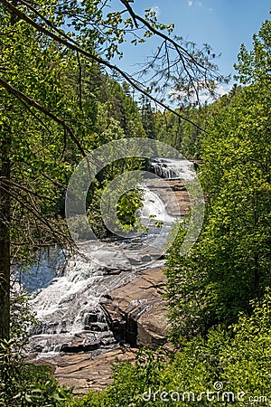 Triple Falls in North Carolina Stock Photo