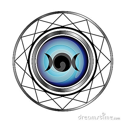 Triple goddess moon symbol Stock Photo