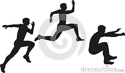 Triple jump icon Dreisprung Vector Illustration