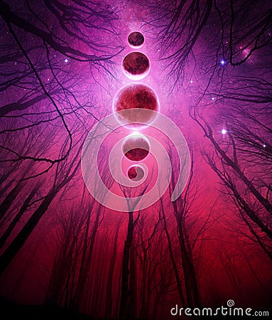 Triple Moon Pagan Wicca Moon Goddess Symbol Stock Photo