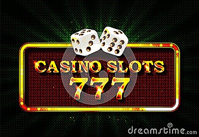 Triple sevens casino jackpot banner Vector Illustration