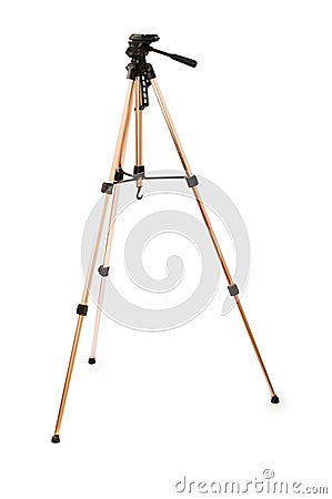 Tripod camera isolated Stock Photo