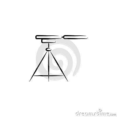 tripod for camera outine logo style icon. Element of photo icon for mobile concept and web apps. Outline tripod for camera icon Stock Photo