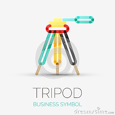 Tripod icon company logo, business symbol concept Vector Illustration