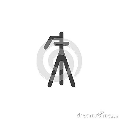 Tripod stand line icon Vector Illustration