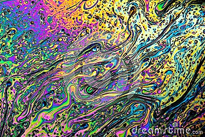 Trippy, psychedelic rainbow effect abstract background Stock Photo