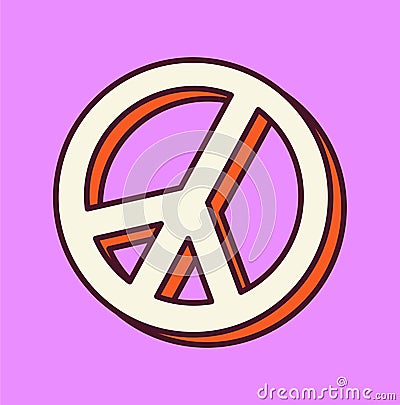 Trippy retro symbol Vector Illustration