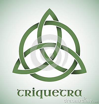 Triquetra symbol with gradients Vector Illustration