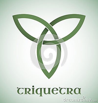 Triquetra symbol with gradients Vector Illustration