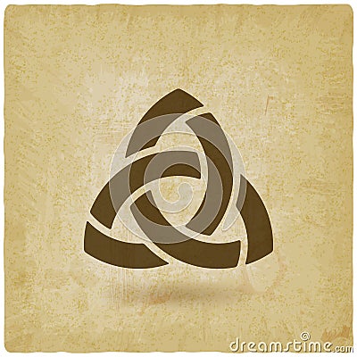 Triquetra symbol old background Vector Illustration