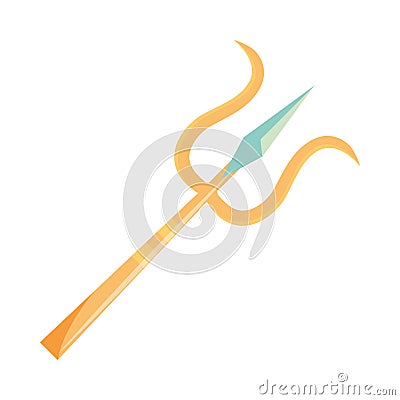 trishul weapon of hindu god Vector Illustration