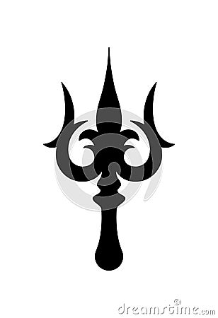 Trishula (trident of god Shiva) Vector Illustration