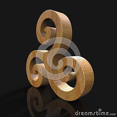 Triskel - 3D Illustration Stock Photo