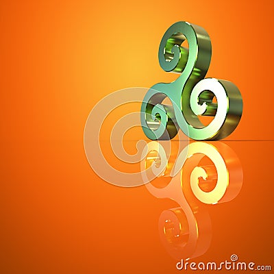 Triskel - 3D Illustration Stock Photo