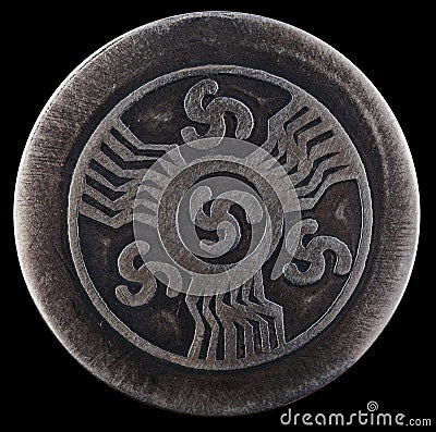 Triskelion also triskele, triskele, triskele Stock Photo