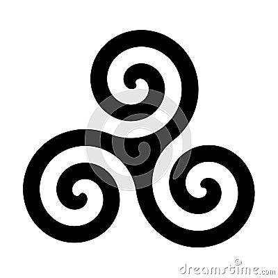 Triskelion symbol icon illustration Cartoon Illustration