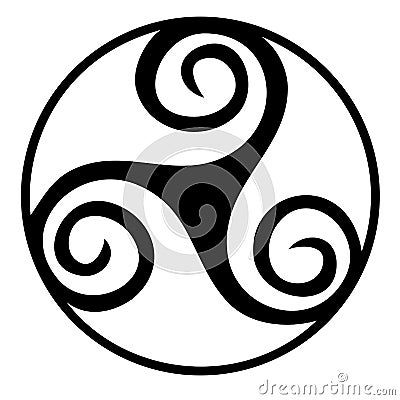 Triskelion symbol icon Stock Photo