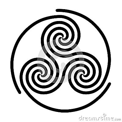 Triskelion symbol icon Stock Photo