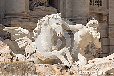 Detail of the Trevi fountain, Rome, Italy Stock Photo