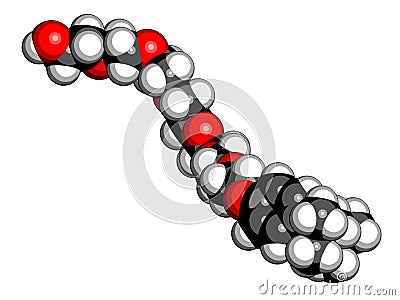 Triton x-100 detergent molecule. 3D rendering Vector Illustration