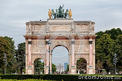 Triumph Arch of the Carrousel Paris France Editorial Stock Photo