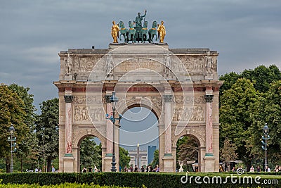 Triumph Arch of the Carrousel Paris France Editorial Stock Photo