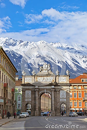 Triumph Arch - Innsbruck Austria Stock Photo