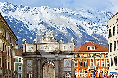 Triumph Arch - Innsbruck Austria Stock Photo