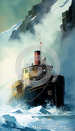 The Triumph of the Ice Breaker Stock Photo