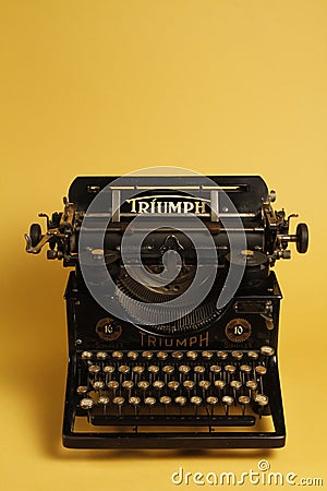Triumph typewriter manufactured in 1930 Editorial Stock Photo