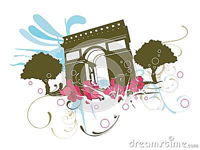 Triumphal Arch Vector Illustration