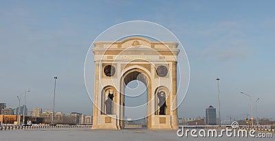 Triumphal arch in Astana, Kazakhstan. Stock Photo