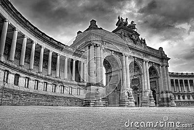 Triumphal Arch in Brussels Stock Photo