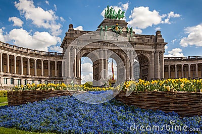 Triumphal Arch, Brussels , Belgium Stock Photo