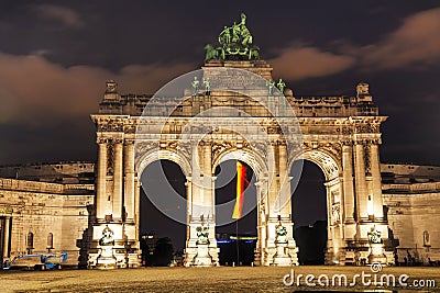 Triumphal Arch in Brussels Stock Photo