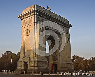 Triumphal arch-Bucharest,Romania Stock Photo