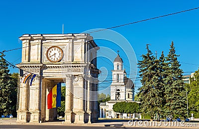 The Triumphal Arch in Chisinau Stock Photo