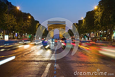 The Triumphal Arch in Elysian Fields Editorial Stock Photo